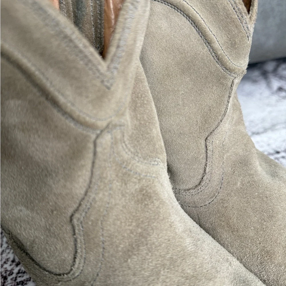 Tecovas Lucy Women's Grey Suede Ankle Boots 9.5 - Picture 9 of 11